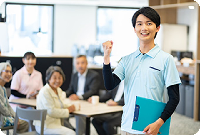 Point 02 介護・福祉・医療 幅広い職種の仕事を紹介